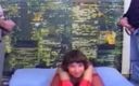 Filles Francaises: Slim Frenc Babe with Short Hair Handling Three Loaded Peckers