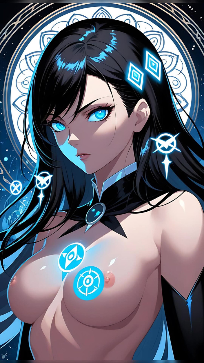 LustRender: 누드 미시 베일 마법의 글로우 슬라이드쇼