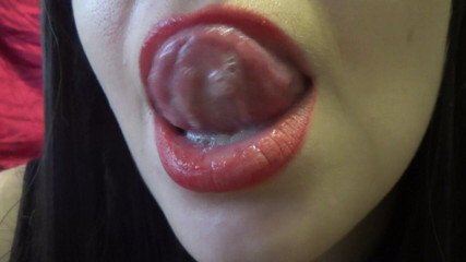 Goddess Misha Goldy: Tongue and spit play with a lot of teasings