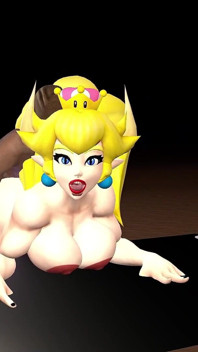 Bowsette in posizione a pecorina nel Castello