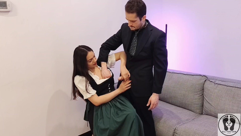 All You Can Fetish: Ana Spears se masturba la polla de su jefe en...