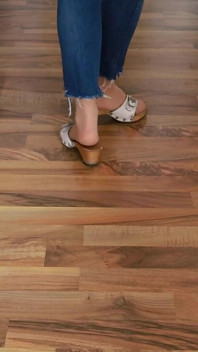 Wooden Sandals on Wood - Klik sengit, Asmr Steps dalam seluar jeans