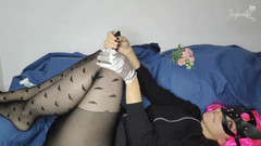 BigBoobCat: Urmărește-mă cum îmi tachinez țâțele mari în timp ce port mica mea mască