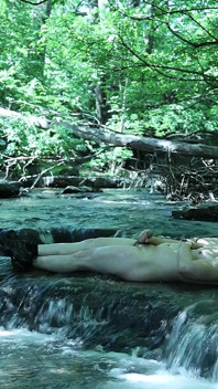 Flexing by the Waterfall, Trying to Sneak a Little Private Moment…