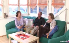 German Granny Seduce to Fuck by Grand Step Son and Step Mom Caught