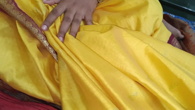 Wonder: Yellow Saree Hot Breast Nipple Licking