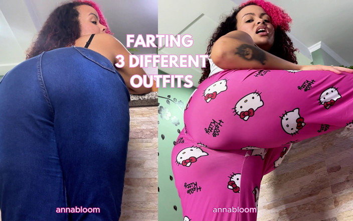 Cutiepiie Chubby: Annabloom grote kont laat scheten in spijkerbroeklegging en pyjama vuile...