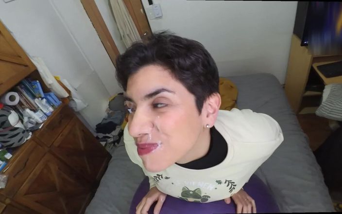 TheArtOfCum: Pompino e facciale su una palla physio