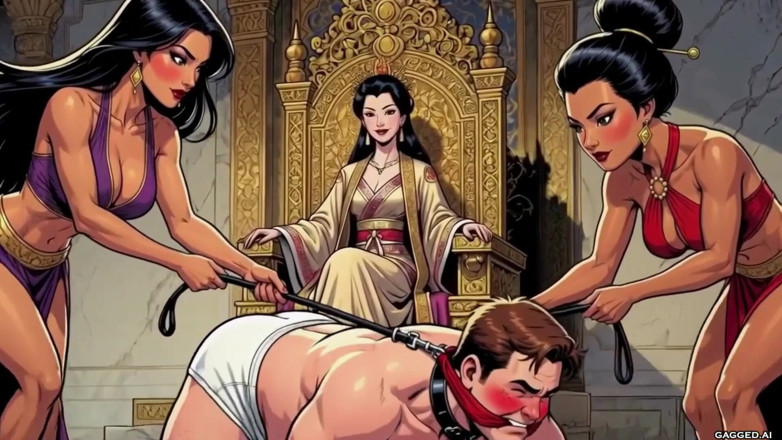 Gagged AI Cartoons: Enslaved for the Princess