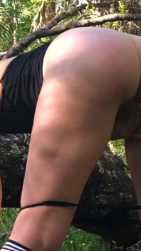 Throwback to this smoke, pee, and cum in the woods!