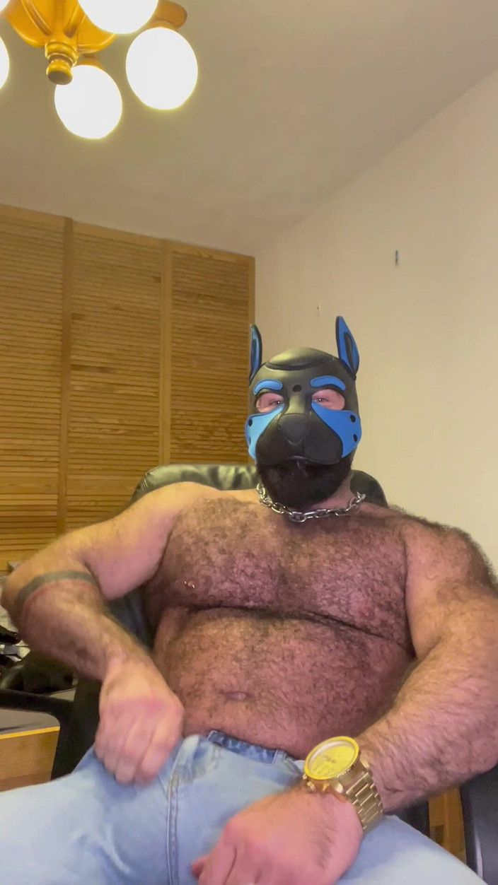 Tyler Rex: Muscle Gay Bear JOI with Mask, Big Cock, Cock Ring &amp;...