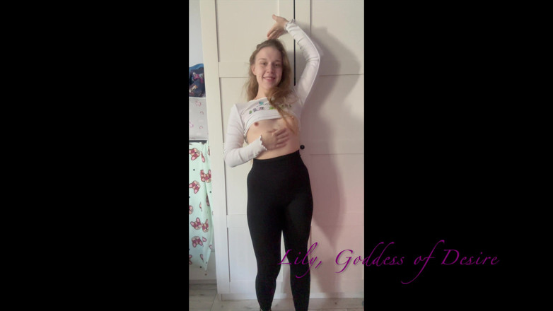 Lily, Goddess of Desire: Shy but Very Sexual Girl Does a Striptease