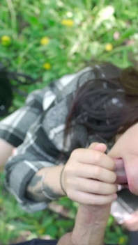 Outdoor Fun with Nerdy Girl in Glasses