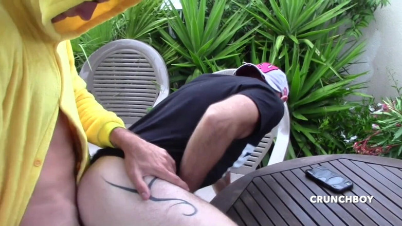 STRAIGHTS BOYS COERCED TO FUCK GAY: Yougn straight bo fucking gay in the garden for games