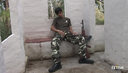 Gay Diaries: Brunette twink gets his ass penetrated by the guard of...