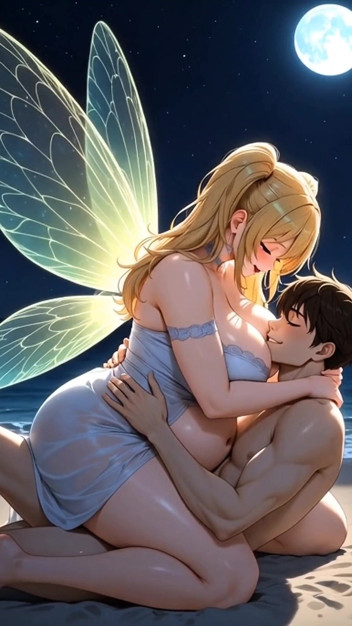 Hentai BBW Fairy Gets Pounded Raw on Moonlit Beach - Creampie Madness!