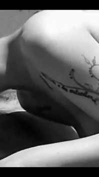 Black and White Moment of Blowjob