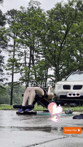 EvaSummers: Eva Summers 2025 जून स्क्वाट्स । स्क्वाट्स और थ्रंडर । गिरावट बेंच सिट-अप कसरत