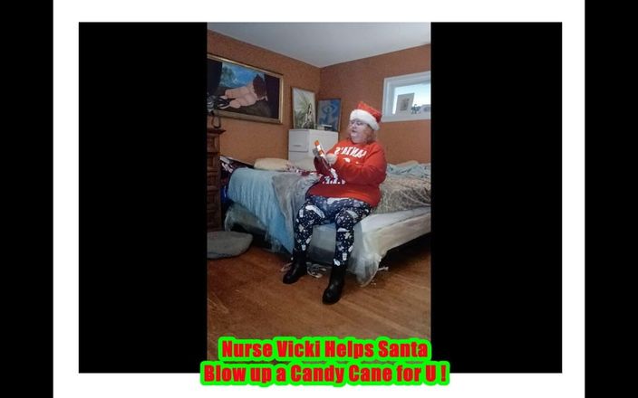 BBW nurse Vicki adventures with friends: 看護師のヴィッキーがサンタのために巨大なキャンディキャニーを爆破!