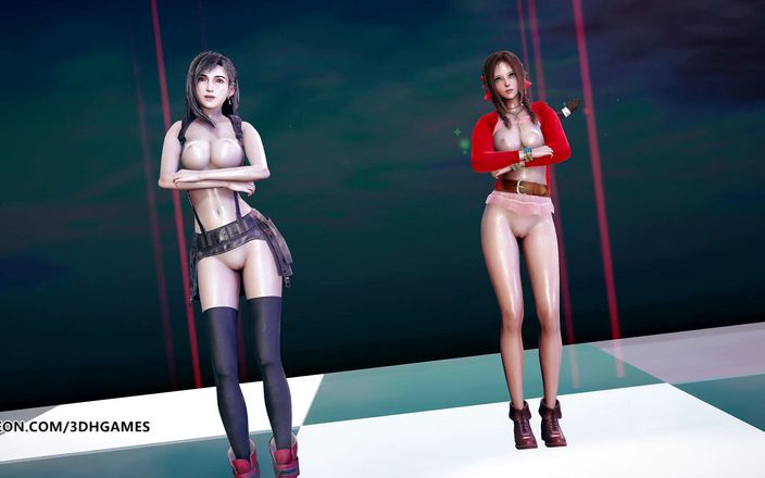 3D-Hentai Games: Беррі добре - Меллоу Меллоу, Тіфа Локхарт Еріт, голий танець, фінальна фантазія 7 рімейк ff7