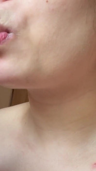 A Giantess Stepmom Traps Her Tiny Ex-husband in a Trap Made of Chewing Gum; She Chews, Blows Bubbles,