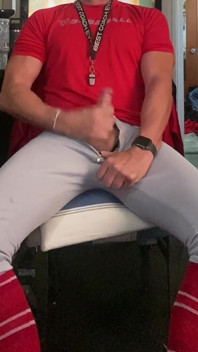 After Edging Jockdad87 Shoots a Load N Baseball Gear