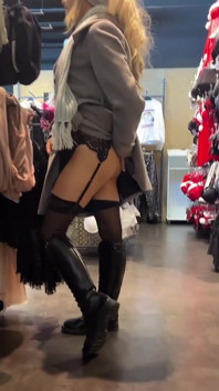 Tranny Girl Shopping in Hot Lingerie! Public Wanking and Pissing in Coffee!