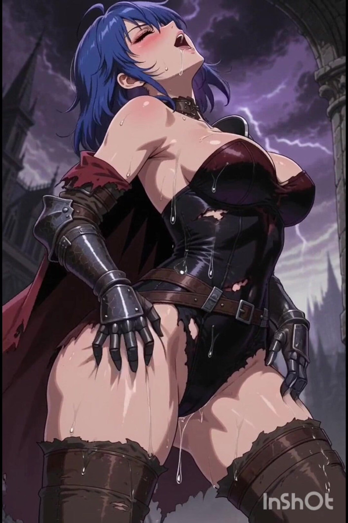 Wertstofsamler: Heroic Dark Fantasy Warrior, Anime Ai Generated
