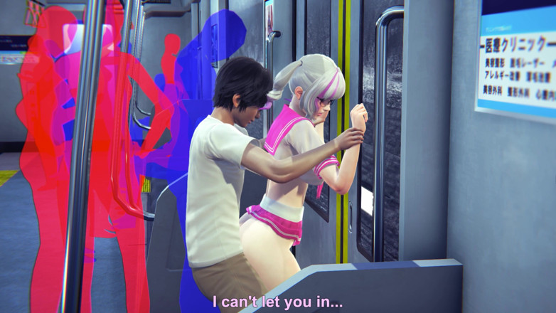 Waifu club 3D: Awek kolej dikongkek dalam pantat di dalam kereta bawah tanah