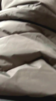 Glossy Fur Hood Downjacket. Deepthroat, Spit Play, Riding and Cum Dripping on My Coat