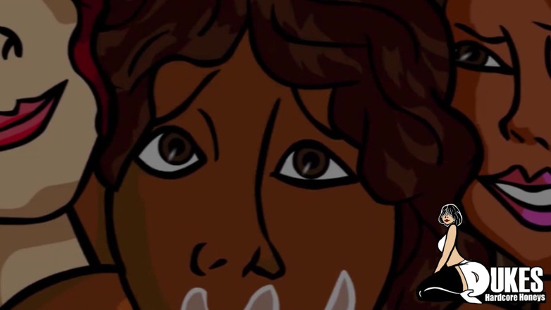 Dukes Hardcore Honeys: Teen da đen đụ mẹ kế và hai người bạn máy bay...