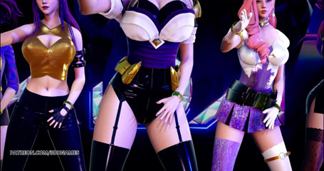 3D-Hentai Games: Blackpink - гра з вогняним сексуальним стриптизом kda ahri akali