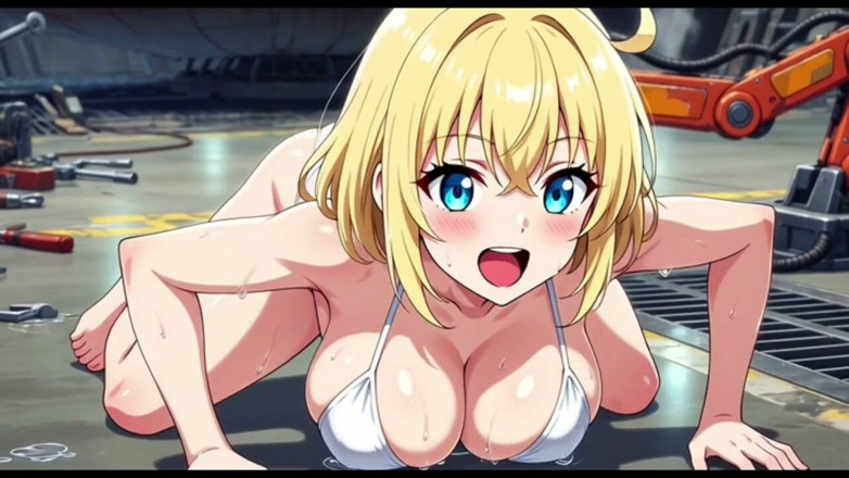 Hot girl dancing: Cute Girls in Space Yard, Ai Animation