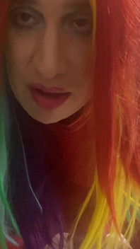 Depraved Sissy Gags on Cock, Cums on Cock, Eats Her Cum