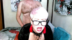 AimeeParadise: Sexy manželský sex zralého páru z webové kamery z Ruska!...