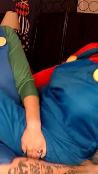Lesbiană Cosplay Mario și Luigi Forfecare
