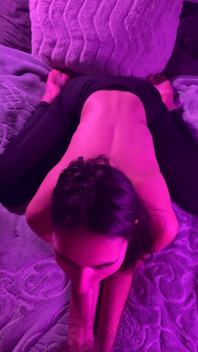 Blowjob in Sexy Black Yoga Pants with Facial