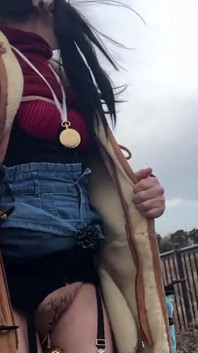 Self-training No. 80: Riverside Walk with Exposed Pussy and Asshole - Part 1