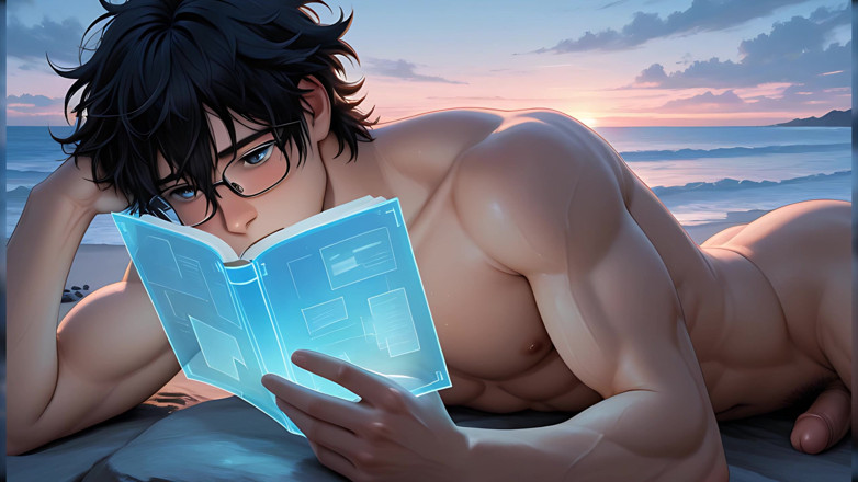 LustMen: Dieser süße schüchterne Buchliebhaber auf Beach Rocks wird sie wild...