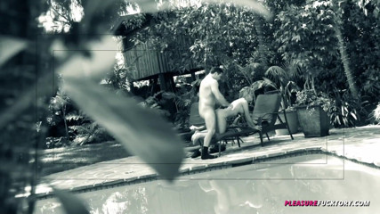 PurefilmsTv: Gorgeous blonde babe getting facial by the pool