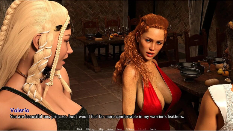 XXX Games Bunk: Valeria the Lastheir - Gameplay - Roleplay - Lesbian Bathing