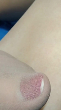 Giving Myself a Pantyhose Foot Job