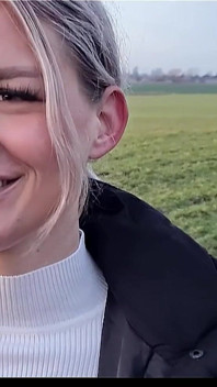 German Blonde PAWG Teen Lisa Get Risky Outdoor Fuck at First Date