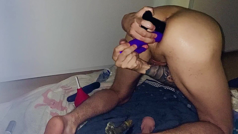 Elijahanal: Gadis remaja seks anal pakai 2 dildo