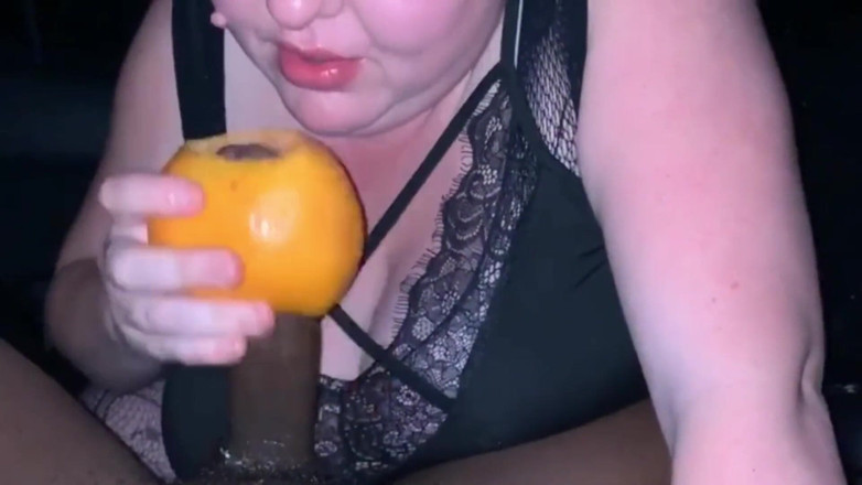 Real homemade BBW BBC porn: YoungEnglishBBW Teasing BBC Nata4sex grapefruit deepthroat