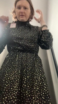 Getting Naked to Try on Designer Dresses in a Posh Boutique Shop