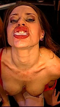 Blonde Gets Inseminated by an Army of Men - Bukkake Overload
