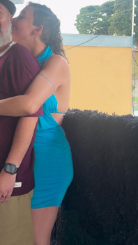 Strangers Making Out on a Balcony During the Party