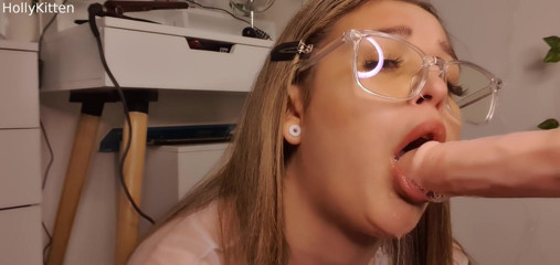 Holly Kitten: Holly Kittenn Holly sucks and fucks her sex machine