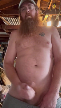 Redneck jerk och sperma i Garage